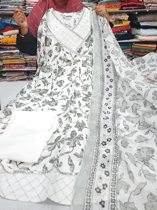 Premium Rayon Cotton Top Bottom Dupatta Set | TS3132